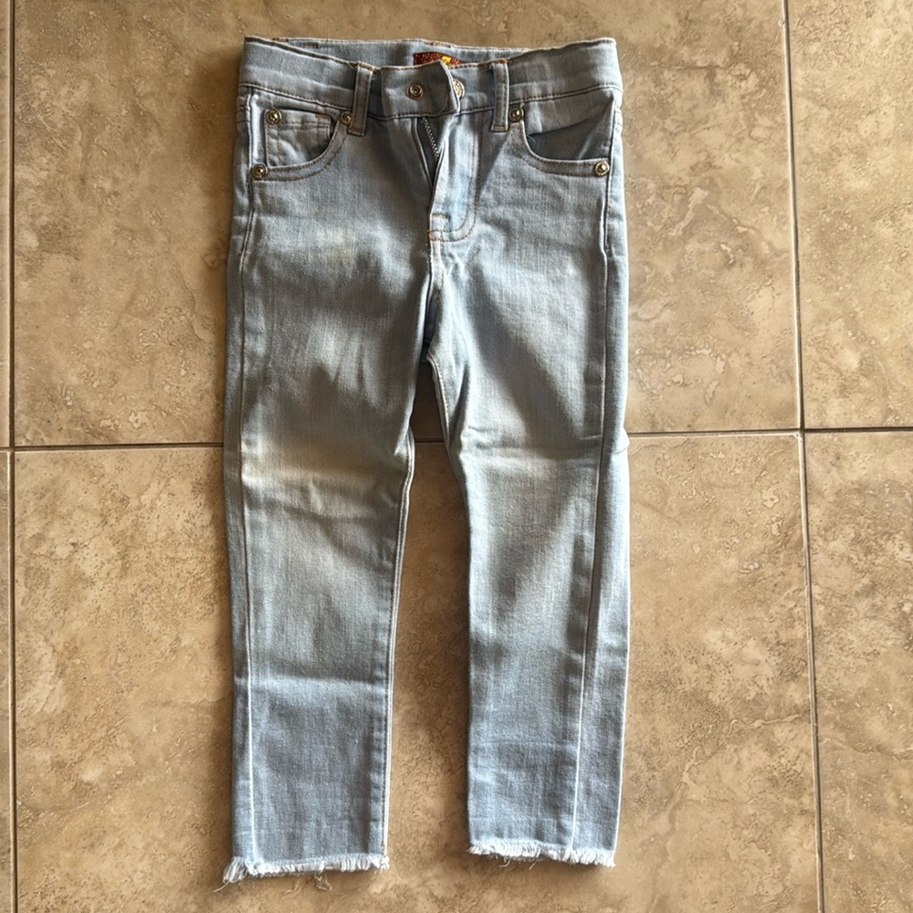 7 for all Mankind Light Wash Kids Jeans, Size 2T
